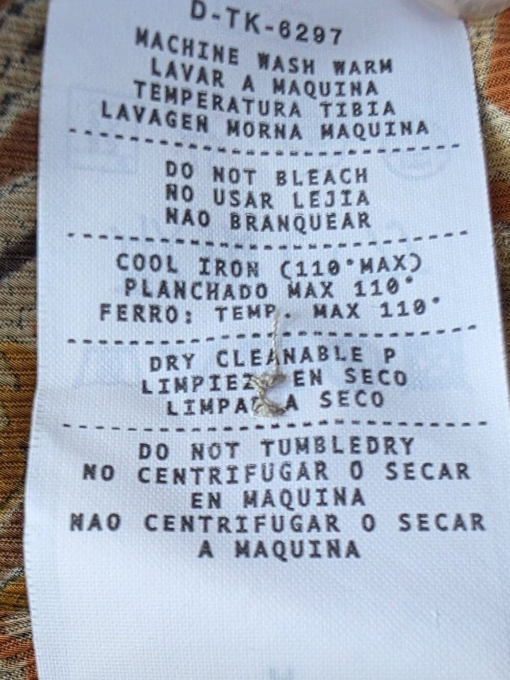 Ermenegildo Zegna Mens Large Paisley Shirt 100% Cotton Brown Gold Long - Picture 7 of 11